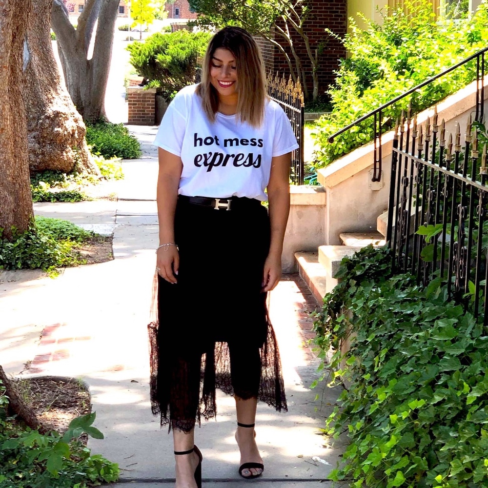 Sweet Caroline Lace Black Skirt
